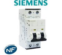 Disjoncteur bipolaire - SIEMENS - 20 A - Courbe C - Protection contre les surtensions - IP20