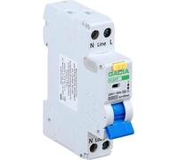 Disjoncteur combiné GACIA FI/LS : disjoncteur différentiel/disjoncteur de protection de ligne, 1P, 30mA, type A, 10A