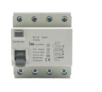Disjoncteur de courant résiduel pile charge véhicule électrique EV 4P 10/30/100/300mA DC RCCB RCD B Type 63A 6KA fuite Rail Din(4P 20A,300mA)