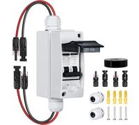 Disjoncteur de déconnexion solaire robuste et durable - Blanc - IP65 - DC 400 V - 2 pôles - Pour système d'énergie extérieure PV hors réseau (32 A)