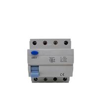 Disjoncteur de fuite de terre de Type C/D, 1 pièce, 1P + N/2P/3P/3P + N/4P pôle 63a Elcb/RCD/rccb/rcbo(4P16A30MA,B Class EM Type)