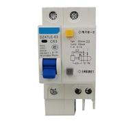 Disjoncteur de fuite DZ47LE-63/1p/2p/3p/4p 6A ~ 63A, 1 pièce(DZ47LE-63/2P10A)