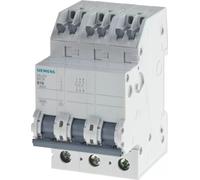 Disjoncteur de protection de circuit Siemens 400V 6kA, 3 pôles, C, 16A, T=70mm avec sans vis 5SJ63167KS