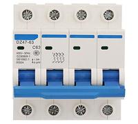 Disjoncteur de Protection,Protection contre les fuites DZ47-63 Disjoncteur différentiel 4P 400V/63A Air Switch