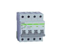 Disjoncteur de surcharge 6 kA, courbe B, 25 A, 4 pôles