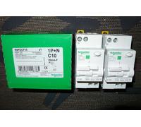 Disjoncteur différentiel Type C 10A 30mA 3kA 1P+N type FSI Resi9 XP Schneider