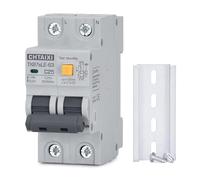 Disjoncteur différentiel 16 A 120 V CA, montage sur rail DIN, déclenchement magnéto-thermique, protection contre les fuites à la terre, 1 PN RCBO C16(25 Amp)