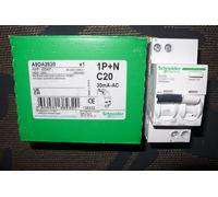 Schneider Electric - Acti9 iDD40T - disjoncteur différentiel - 1P+N C 20A 4500A/6kA 30mA type AC - A9DA2620