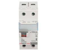 Disjoncteur différentiel 2P 25A 0,1A, type AC, modèle P302 TX3, numéro de série 411519