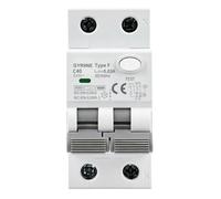 Disjoncteur différentiel 30mA 40A Type F 1P+N C40 6kA RCBO Curbe C | Interrupteur différentiel AC230V adapté aux pompes à chaleur climatiseurs lave-linge et moteurs à variateur de fréquence