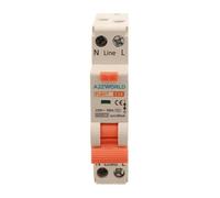 Disjoncteur Différentiel 30mA, Type AC Courbe C, 1P+N 6kA 30mA, Slim seulement 1 module DIN RCBO 1P+N C16 16A