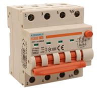 Disjoncteur différentiel 32 A, 4 pôles, type A, 300 mA, courbe C, 6 kA, module DIN
