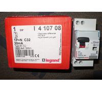 Legrand Disjoncteur différentiel Dx³4500 32 A Type AC 30 mA Courbe C 1P+N