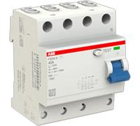 Disjoncteur différentiel ABB 30 mA 4P type A 40 A ABB FX204 A-40/0,03, 1 pièce.