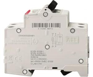 Disjoncteur différentiel ABB, type A/G B, 16 A, 1 pôle + N, 30 mA, 2 TE, 1 pièce.