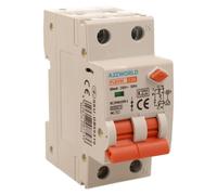 Disjoncteur différentiel combiné 10A e courant résiduel 10mA, courant de défaut nominal 30mA, type AC, 1P+N, 6kA, 2 modules DIN