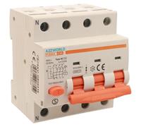 Disjoncteur différentiel combiné 3P+N, 16A, C16, 30mA, 6kA, 4 modules, pour courant alternatif (AC), 380V