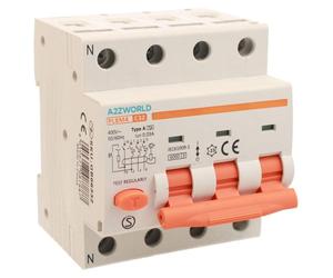 Disjoncteur différentiel combiné 3P+N, 32A, C32, 30mA, 6kA, type A, 4 modules