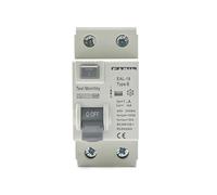 Disjoncteur différentiel de courant résiduel 2P 10/30 mA for borne de recharge de véhicule électrique, type B CC 6 KA, fuite de terre sur rail DIN