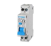 Disjoncteur différentiel Dispositif de Protection 1P+N 16A C10 220V 4.5kA 30mA 220V 1 Module DIN Ettroit JXL30-32-1P+N-16A