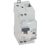Legrand 410859 Disjoncteur différentiel monobloc DX³6000 10kA arrivée haute et départ bas à vis, U+N 230V, 40A typeF, 30mA