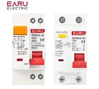 Disjoncteur différentiel DZ30L DZ40LE DPNL 1P+N 6A-63A AC 230V avec protection contre les surintensités et les fuites de courant RCBO MCB