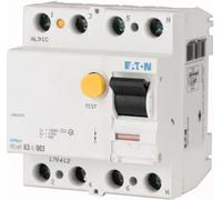Disjoncteur différentiel Eaton, 63 A, 4 pôles, 30 mA, type G/A 170296