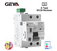 Disjoncteur différentiel GEYA GRD9L Type A avec réenclencheur automatique 2P 40A 0.03A (30mA) Interrupteur de sécurité 220V