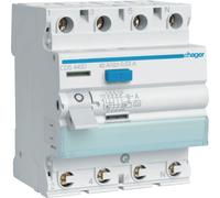 Disjoncteur différentiel Hager bipolaire 40 A / 30 mA type A, 1 pièce.