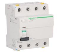 Disjoncteur différentiel iID 4P 63A 100mA, type AC, référence A9Z12463