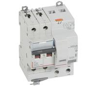 Legrand 411173 Disjoncteur différentiel monobloc DX³6000 10kA arrivée haute et départ bas à vis, 2P, 230V à 400V, 20A typeAC, 300mA