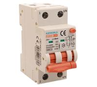 Disjoncteur différentiel RCBO, Type A, 25A, C25, 2P, 6kA, 30mA, à double levier, 2 modules