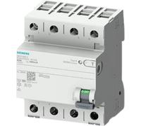Disjoncteur différentiel Siemens, 4 pôles, type B, à déclenchement rapide, 40 A, 30 mA, 1 pièce.