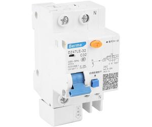 Disjoncteur Différentiel Stable DZ47LE-32 32A 1P + N C32 30mA 230V, Protection Contre Surcharge, Fuite et Court-Circuit Multiple
