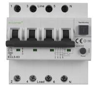 Disjoncteur différentiel, type A, 5 pôles, 16A, 30mA, 415V AC
