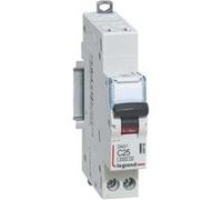 Legrand 406785 Dnx³4500 6kA Disjoncteur Phase+Neutre Arrivée Borne Automatique Sortie Borne à Vis, 1P+N, 230V, 25A, Courbe C, 1 Module