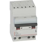 Legrand Disjoncteur DX3 406917 – Tétrapolaire (4P) 10A Courbe C 4,5/6kA Auto/vis