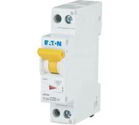 Disjoncteur Eaton LS 1P+N, 6 kA, PLN6-C25/1N-DE, 25 A, caractéristique C, 12 pièces.