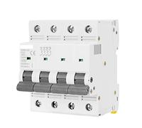 Disjoncteur Gym9 Interrupteur électrique AC 4 pôles 8 0a 100a 125a 4p Largeur 71,2 mm 40 0V 6ka Protecteurs de fuite à la terre (Color : 80a, Size : 4 Pole C Curve)