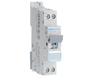 disjoncteur hager - 1 phase + neutre - 6a - 6ka - courbe c - vis / vis