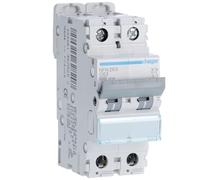 disjoncteur hager - 2 pôles - 63a - 6ka - courbe c - vis / vis