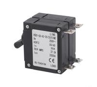 Disjoncteur hydraulique magnétique RSB1-50-2P, protection contre les surcharges 30 A pour AC 250 V/CC 80 V, convient pour les UPS, l'automatisation industrielle et les télécommunications