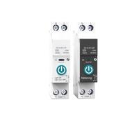 Disjoncteur intelligent mesure de puissance 1P 63A DIN Rail adapté for maison intelligente télécommande sans fil commutateur intelligent par APP TONG(Black with metering,ZigBee 25A)