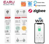 Disjoncteur intelligent Tuya WiFi ZigBee MCB, 1P 2P, interrupteur, compteur d'énergie, relais de minuterie, protection de courant de tension kWh, télécommande
