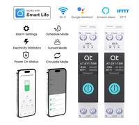 Disjoncteur intelligent WiFi Tuya 63A 1P sur rail DIN pour maison connectée, interrupteur WiFi à commande à distance sans fil via application, disjoncteur avec mesure de consommation WIFI no metering