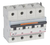 disjoncteur - legrand dx3 - 4 pôles - 20 a - courbe d - 25ka - legrand 409847