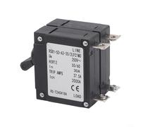 Disjoncteur magnétique hydraulique 2 pôles RSB1-50-2P 50 A pour équipement d'alimentation UPS AC250 V DC80 V Fonction de déclenchement de surintensité