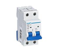 Disjoncteur magnétothermique Chint 2 modules DIN 2P 63A 400V courbe C - 180347