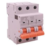 Disjoncteur magnétothermique triphasé 3P 40A C40, MCB courbe C 10kA, 3 modules DIN 400V, série professionnelle GYM9H, couplé avec bobine de déverrouillage GA01231 GA01232