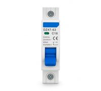 Disjoncteur miniature 16A 1P 230V MCB protection surcharge court-circuit module compact boîtier ignifuge avec indicateur d’état pour rail DIN C45